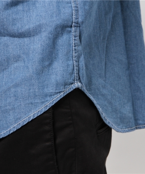 SEVENDAYS=SUNDAY（セブンデイズサンデイ）の「ＩＬＬＹ　シャンブレーシャツ（シャツ/ブラウス・メンズ・サックスブルー/ホワイト・SMALL/LARGE/MEDIUM）」の9枚目の写真