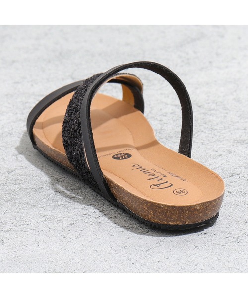 PLAKTON(プラクトン)の「【PLAKTON】カラー別注 バイカラーグリッターサンダル(サンダル・レディース・ブラック/ホワイト/ピンク・S/M/L)」の7枚目の写真