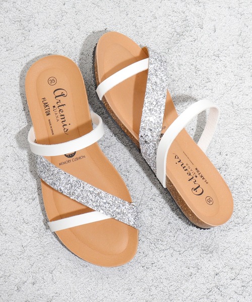 PLAKTON(プラクトン)の「【PLAKTON】カラー別注 バイカラーグリッターサンダル(サンダル・レディース・ブラック/ホワイト/ピンク・S/M/L)」の11枚目の写真