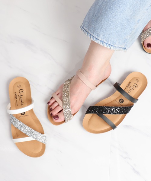 PLAKTON(プラクトン)の「【PLAKTON】カラー別注 バイカラーグリッターサンダル(サンダル・レディース・ブラック/ホワイト/ピンク・S/M/L)」の21枚目の写真