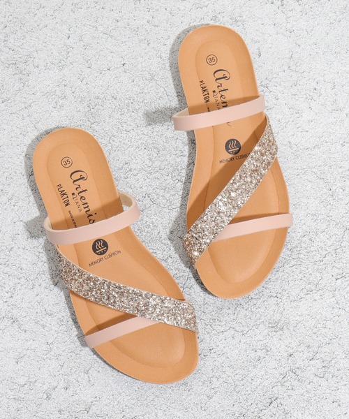 PLAKTON(プラクトン)の「【PLAKTON】カラー別注 バイカラーグリッターサンダル(サンダル・レディース・ブラック/ホワイト/ピンク・S/M/L)」の14枚目の写真