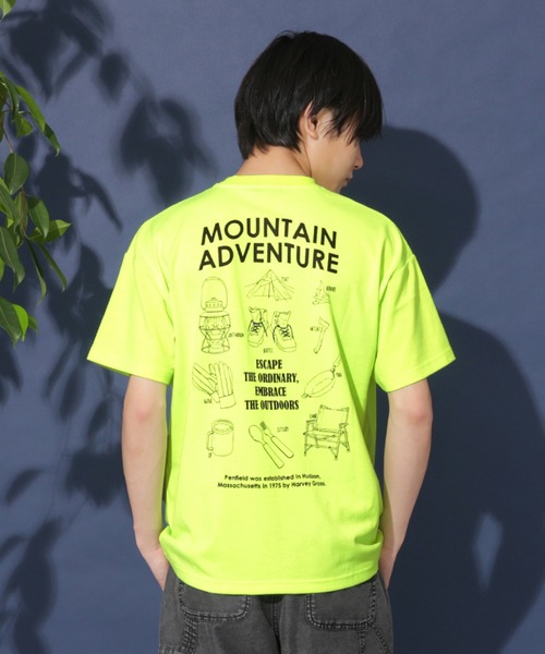 PEN FIELD(ペンフィールド)の「【Penfield】【防虫加工】バックアウトドアツールプリント半袖Tシャツ(Tシャツ/カットソー・キッズ・カーキ/ホワイト/イエロー・140cm/170cm/160cm/150cm)」の1枚目の写真
