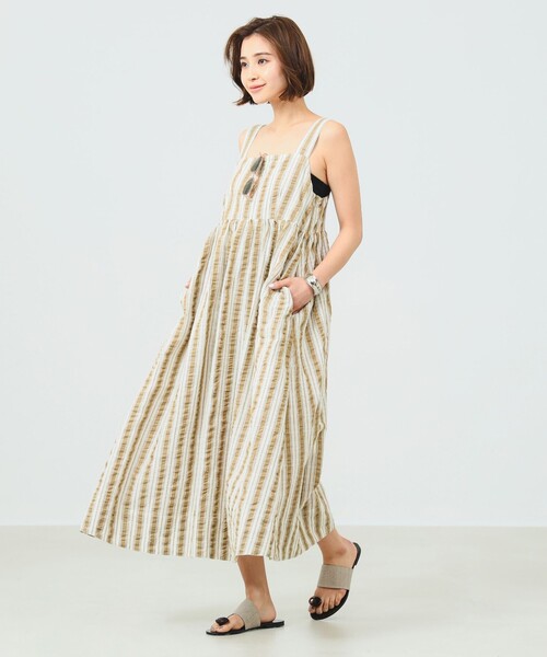B:MING by BEAMS（ビーミングバイビームス）の「B:MING by BEAMS / ストライプ キャミ ワンピース（ワンピース・レディース・ブルー/ブラウン系その他・MEDIUM/SMALL）」の10枚目の写真