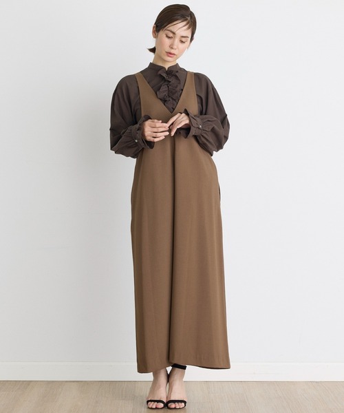 INED CLARO（イネドクラロ）の「フロントフリルシャツ（シャツ/ブラウス・レディース・オフホワイト/ブラウン・フリー）」の4枚目の写真