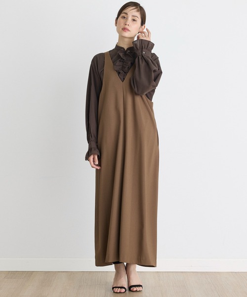 INED CLARO（イネドクラロ）の「フロントフリルシャツ（シャツ/ブラウス・レディース・オフホワイト/ブラウン・フリー）」の6枚目の写真