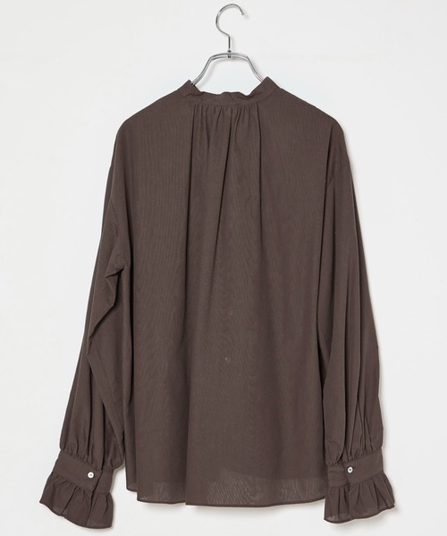 INED CLARO（イネドクラロ）の「フロントフリルシャツ（シャツ/ブラウス・レディース・オフホワイト/ブラウン・フリー）」の11枚目の写真