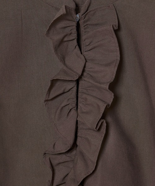 INED CLARO（イネドクラロ）の「フロントフリルシャツ（シャツ/ブラウス・レディース・オフホワイト/ブラウン・フリー）」の12枚目の写真