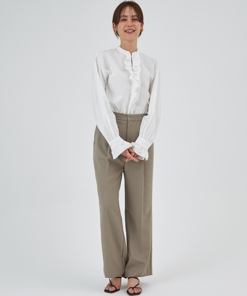 INED CLARO（イネドクラロ）の「フロントフリルシャツ（シャツ/ブラウス・レディース・オフホワイト/ブラウン・フリー）」の18枚目の写真