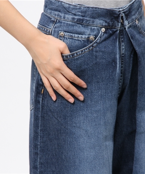 JOHN LAWRENCE SULLIVAN（ジョンローレンスサリバン）の「WIDE JEANS（デニムパンツ・レディース・インディゴブルー/ブラック・6/8）」の8枚目の写真