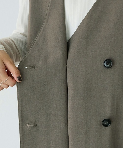 LAVEANGE（ラビアンジェ）の「ダブル釦ジャンスカワンピース（ジャンパースカート・レディース・ブラック/モカ/ネイビー・4L/3L/LL/M/5L）」の18枚目の写真