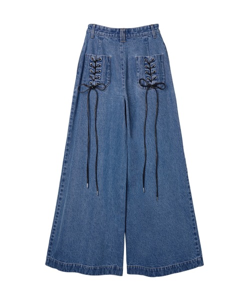 セール】Laces-up Denim Baggy Trousers（デニムパンツ）｜PAMEO