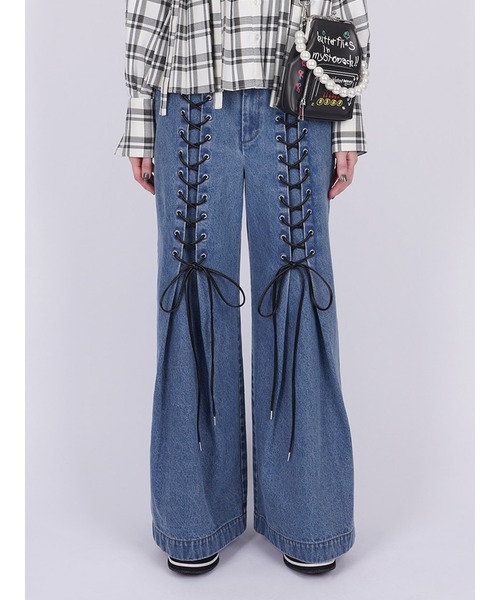 パンツ PAMEO POSE Laces-up Denim Baggy Trousers Laces-up Denim Baggy Trousers – PAMEO POSE | 公式オンライン