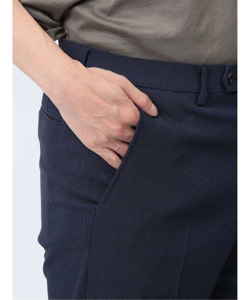 タカキュー クロスストレッチ ノータックビジネスパンツ バーズアイ紺(セットアップ可能)（スーツパンツ）｜TAKA-Q（タカキュー）
