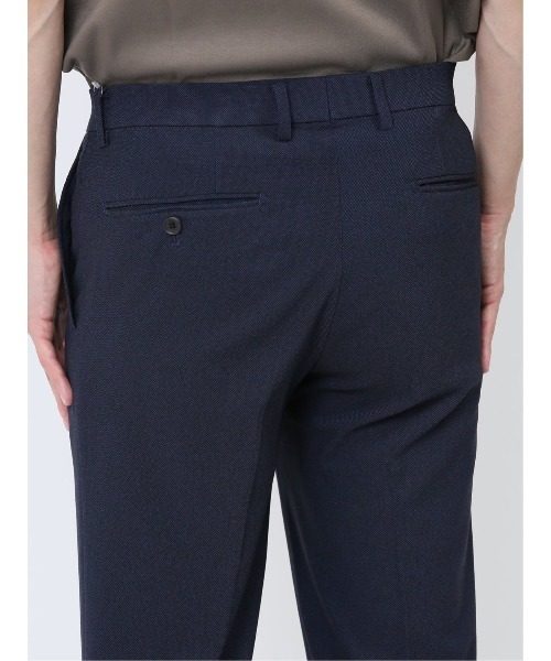タカキュー クロスストレッチ ノータックビジネスパンツ バーズアイ紺(セットアップ可能)（スーツパンツ）｜TAKA-Q（タカキュー）
