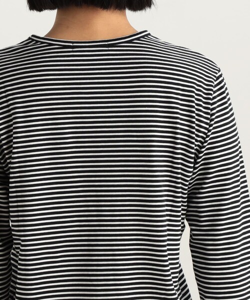 セール】ボーダー ロングスリーブカットソー（Tシャツ