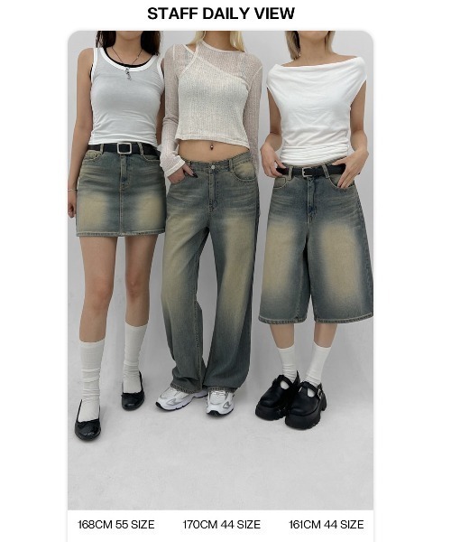BLACKUP（ブラックアップ）の「[MADE]  ペストデニムミニスカート（デニムスカート・レディース・ブルー・LARGE/MEDIUM/SMALL）」の2枚目の写真