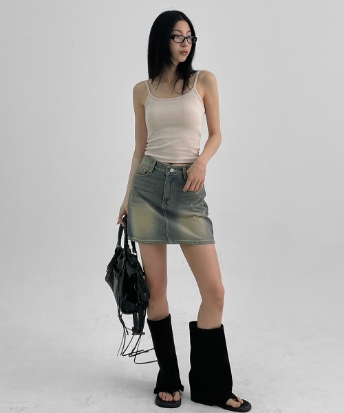 BLACKUP（ブラックアップ）の「[MADE]  ペストデニムミニスカート（デニムスカート・レディース・ブルー・LARGE/MEDIUM/SMALL）」の5枚目の写真