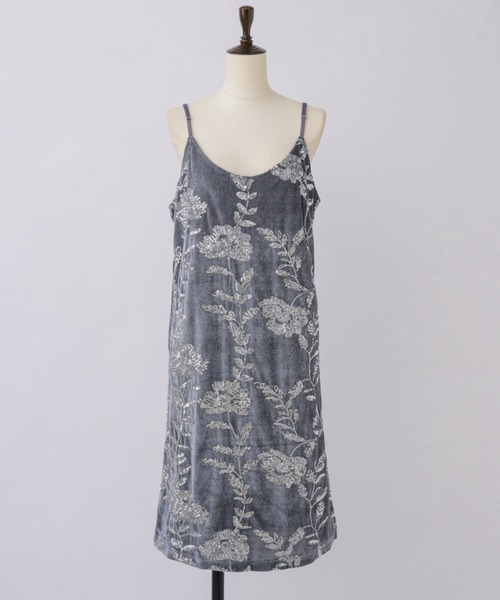 rose spangle camisole OP / スパンコールキャミワンピ(ワンピース)|musubore(ムスボレ) rose spangle camisole OP / スパンコールキャミワンピ(ワンピース)|musubore(ムスボレ)