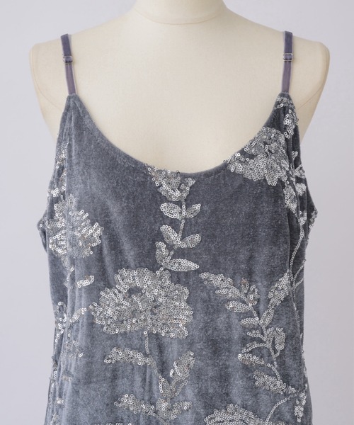 rose spangle camisole OP / スパンコールキャミワンピ(ワンピース)|musubore(ムスボレ) rose spangle camisole OP / スパンコールキャミワンピ(ワンピース)|musubore(ムスボレ)