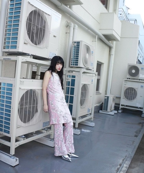 rose spangle camisole OP / スパンコールキャミワンピ(ワンピース)|musubore(ムスボレ) rose spangle camisole OP / スパンコールキャミワンピ(ワンピース)|musubore(ムスボレ)