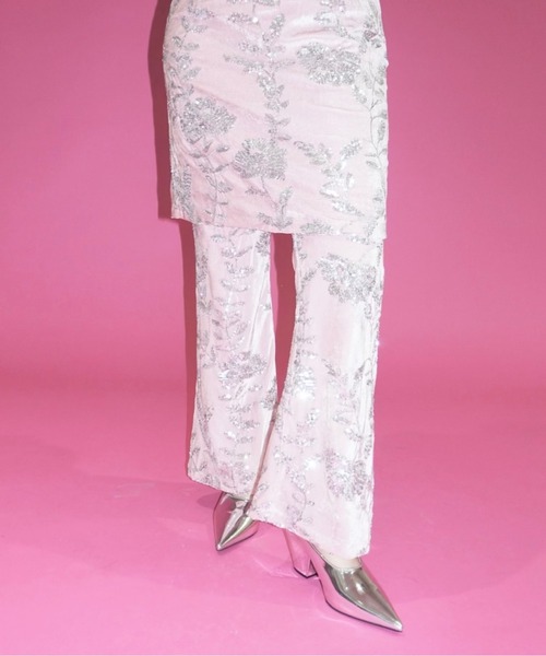 musubore（ムスボレ）の「rose spangle camisole OP / スパンコールキャミワンピ（ワンピース・レディース・ピンク/シルバー・FREE）」の22枚目の写真