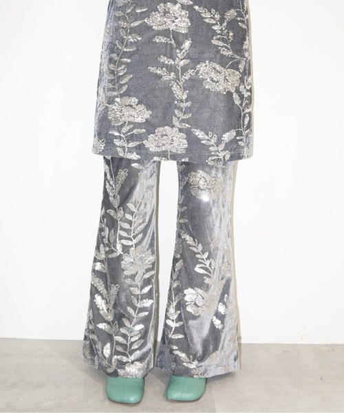 rose spangle camisole OP / スパンコールキャミワンピ(ワンピース)|musubore(ムスボレ) rose spangle camisole OP / スパンコールキャミワンピ(ワンピース)|musubore(ムスボレ)