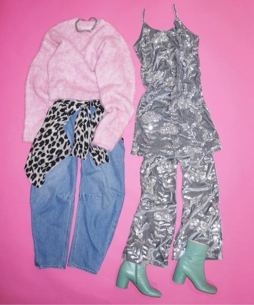 musubore（ムスボレ）の「rose spangle camisole OP / スパンコールキャミワンピ（ワンピース・レディース・ピンク/シルバー・FREE）」の12枚目の写真