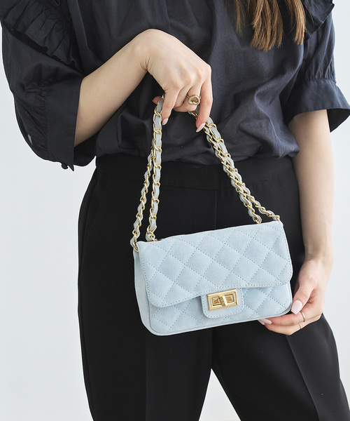 新品タグ付　ルタロン　別注MILOSチェーンショルダー LE TALON（ルタロン）の「MILOS/ミロス SUEDE CHAINバッグ（ショルダー