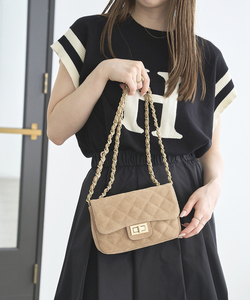 新品タグ付　ルタロン　別注MILOSチェーンショルダー LE TALON（ルタロン）の「MILOS/ミロス SUEDE CHAINバッグ（ショルダー