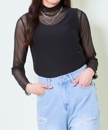 GORGE | 《シアー透け感×ハイネック》レディース メロウ 長袖 トップス レイヤード 春秋冬(Tシャツ/カットソー)