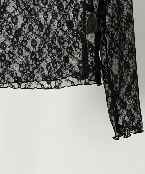 GORGE（ゴージ）の「《シアー透け感×ハイネック》レディース メロウ 長袖 トップス レイヤード 春秋冬（Tシャツ/カットソー・レディース・オフホワイト/ホワイト系その他2/ブラック系その他3/ブラック系その他/ブラック/グレー系その他/オレンジ/モカ/ネイビー/ホワイト系その他/ベージュ系その他/イエロー/ブルー/レッド/ボルドー・F）」の20枚目の写真