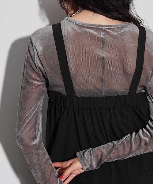 GALLEST（ギャレスト）の「ベアオールインワン（サロペット/オーバーオール・レディース・ブラック/ベージュ・34/38）」の5枚目の写真