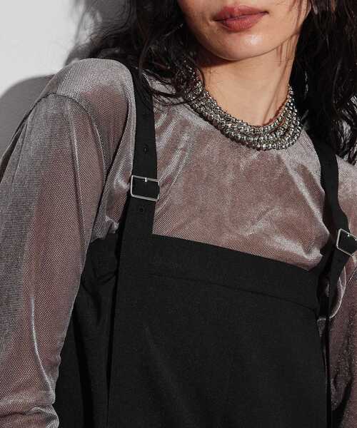 GALLEST（ギャレスト）の「ベアオールインワン（サロペット/オーバーオール・レディース・ブラック/ベージュ・34/38）」の7枚目の写真