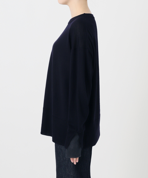 B.C STOCK ベーセーストック　クルーネック　コクーン　ウールコート WOOLICK ウインドシャットショートステンカラーコート（ステン