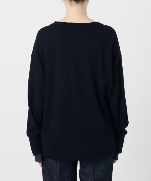 未使用 ブラック&ホワイト ☆ ウール ニット 半袖 プルオーバー １ 日本製 未使用 ブラック&ホワイト ☆ ウール ニット 半袖 プルオーバー