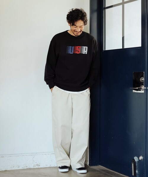 B:MING by BEAMS（ビーミングバイビームス）の「TC ワイド パンツ（その他パンツ・メンズ・ブラック/ホワイト系その他5・LARGE/MEDIUM/SMALL/X-LARGE）」の4枚目の写真