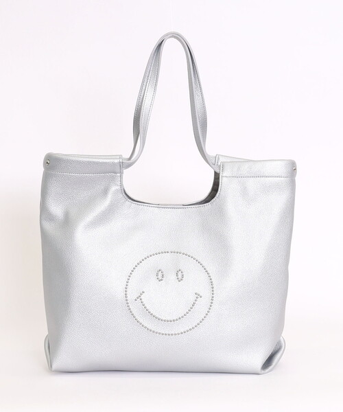 COOCO(クーコ)の「SMILEY スタッズフェイクレザートートバッグ/A4対応(トートバッグ・レディース・グレー系/シルバー/ブラック・FREE)」の15枚目の写真
