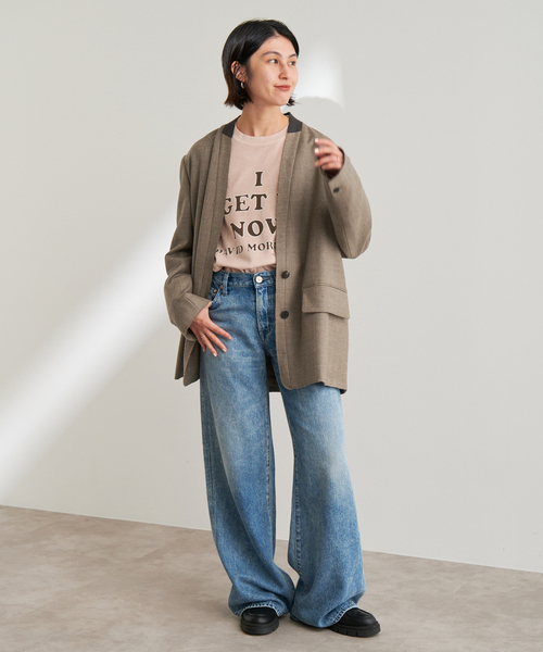 Spick & Span（スピックアンドスパン）の「melple / メイプル別注 long sleeves（Tシャツ/カットソー・レディース・ホワイト/ベージュ/サックスブルー/ブラック系その他・FREE）」の12枚目の写真