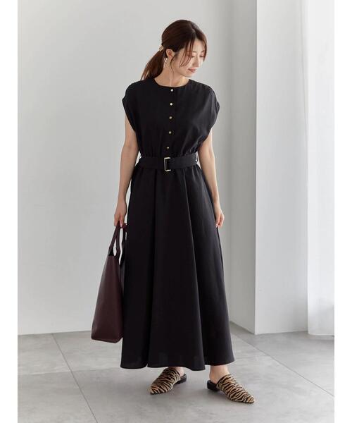 Te chichi（テチチ）の「ウエスト切替ワンピース（ワンピース・レディース・ブラウン/ブラック・F）」の4枚目の写真