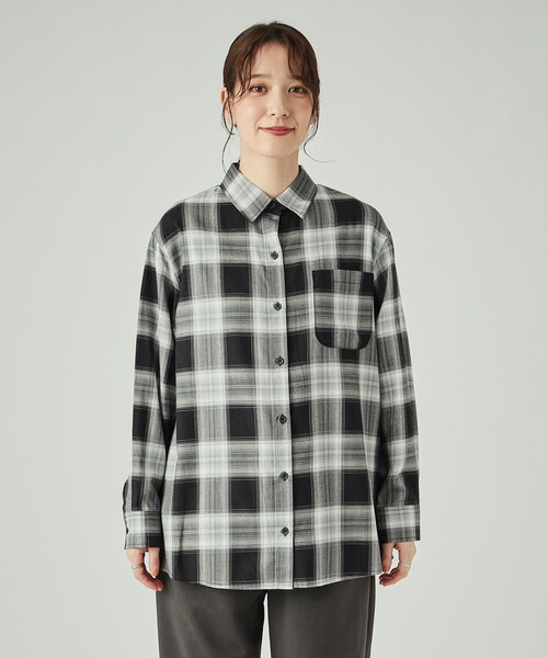 SHOO・LA・RUE（シューラルー）の「◆【洗える】着回しいろいろ 大人のためのチェックシャツ（シャツ/ブラウス・レディース・モスグリーン系1/レッド系3/ブルー系1/ブラック系1・02/03/04）」の22枚目の写真