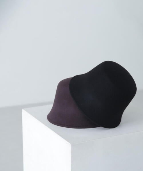 NATURAL BEAUTY BASIC（ナチュラルビューティーベーシック）の「◇【Oggi掲載】フェルトバケハ（ハット・レディース・ブラック/ダークブラウン・FREE）」の3枚目の写真