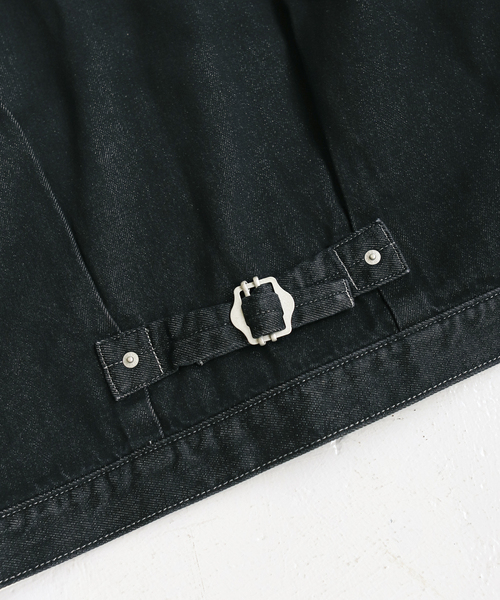 JOURNAL STANDARD relume（ジャーナルスタンダード　レリューム）の「AMERICAN デニムトラッカージャケット by COTTON USA（デニムジャケット・メンズ・ブラック/ネイビー/ブルー系その他・MEDIUM/LARGE）」の12枚目の写真