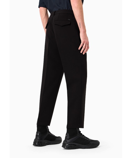 EMPORIO ARMANI（エンポリオアルマーニ）の「【エンポリオ アルマーニ】パンツ ソフトビスコース混紡 ダーツ＆ウェルトポケット（スラックス・メンズ・ブラック・46/48）」の3枚目の写真