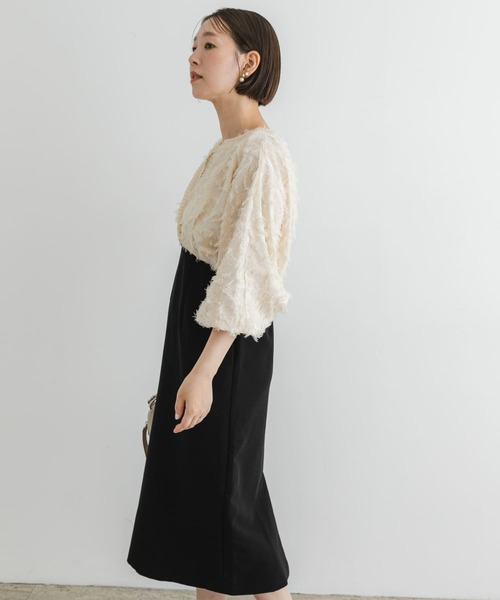 本物保証，限定SALE】 F by ROSSO ジャガードドッキングワンピース