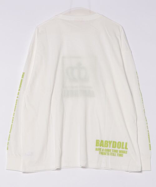 BABYDOLL(ベビードール)の「親子お揃い スプレー刺繍ロゴ ロンT 9822A(Tシャツ/カットソー・メンズ・ブラック/ホワイト・M/L/XL/S)」の13枚目の写真