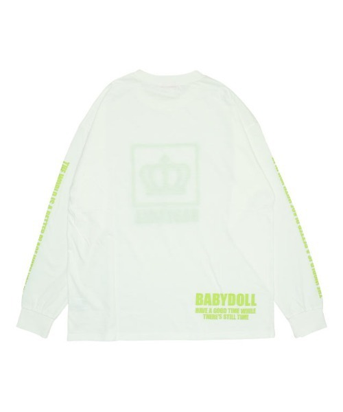 BABYDOLL(ベビードール)の「親子お揃い スプレー刺繍ロゴ ロンT 9822A(Tシャツ/カットソー・メンズ・ブラック/ホワイト・M/L/XL/S)」の9枚目の写真