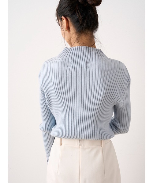 emmi（エミ）の「リブラインハイネックニットプルオーバー（ニット