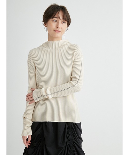 emmi（エミ）の「リブラインハイネックニットプルオーバー（ニット