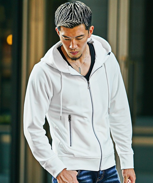 ★Siksilk★ パーカーフルジップ スウェットシャツ 送料関税込 スウェット パーカー フルジップ ZIPパーカー 無地 リラックス