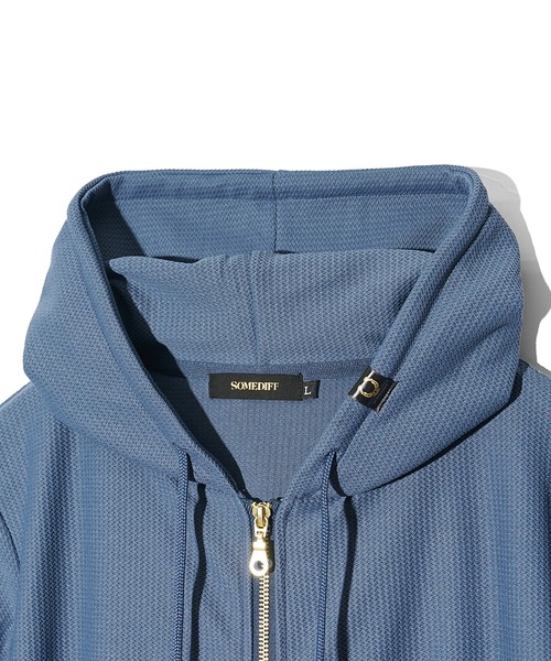 SOMEDIFF(サムディフ)の「【SOMEIDFF】テクスチャ―フルジップパーカー メンズ 長袖パーカー 春服(パーカー・メンズ・ホワイト/ネイビー・M/L/XL)」の10枚目の写真